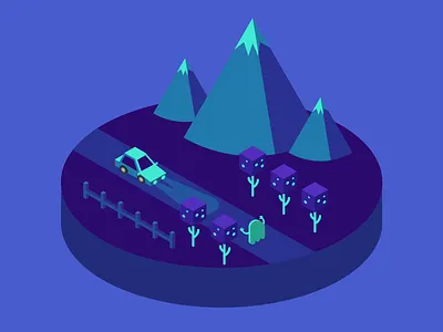 Road Spooks graphic design illustration isometric