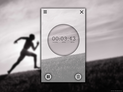 Daily UI #014 - Countdown Timer @dailyui adobe app blur countdown timer dailyui design grey icon app illustration lithuania run run cycle timer typography ui ui ux uidesign ux vector