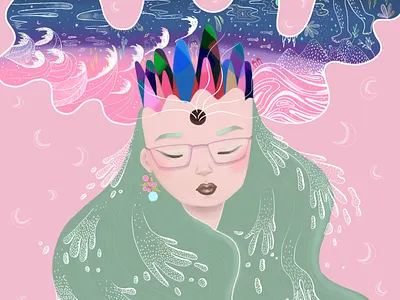 How I see art contemporary illustration digital fiji illustration woman