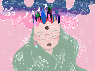 How I see art contemporary illustration digital fiji illustration woman