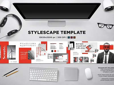 Stylescape Moodboard Template 04 brand brand board brand identity brand mockup branding business layout mockup mood board mockup mood board template moodboard moodboard template poster redesign startup style guide style guide template stylescape stylescape moodboard template template