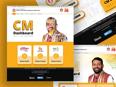 CM Dashboard Govt. of Haryana branding cm dashboard govt. of haryana desboard graphic design motion graphics ui ux