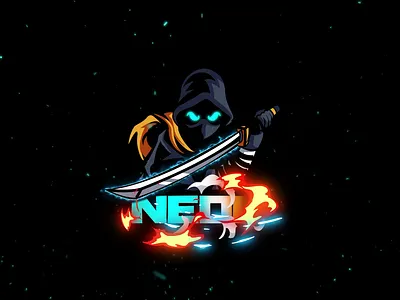 Neon Team Logo Animation 2d animation animation design gif animation logo logo animation lottie motion graphics