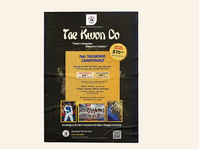 OMA Taekwondo Championship Flyer Design branding graphic design martial arts