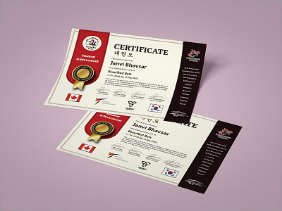 OMA Certificate Design branding graphic design martial arts