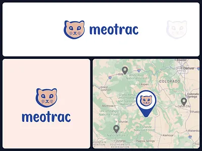 Tracking logo design - meotrac animal business car cat delivery icon illustration kitten location logo design logotype map marketing meow minimalist tomcat tracker tracking logo vector vehicle