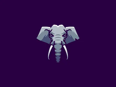 Elephant animal animal art animal logo elephant elephant head elephant logo face illistration logo
