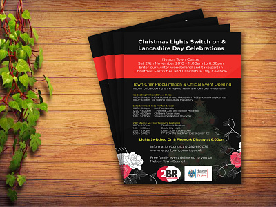 Flyer black branding christmas flyer design flyer graphic design nature print