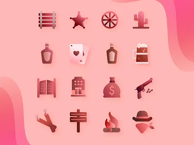 Wild Wild West cowboy icon icon pack icon set rdr2 wild wild west