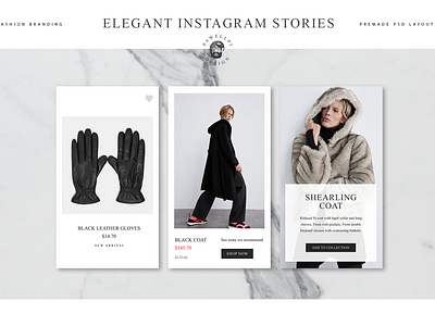 Elegant Instagram Stories animation app branding collection design elegant feminine flat high end identity ios minimal pawellpi premium the bundle ui ux vector web website