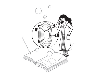 Aesthetic as science illustration science vector