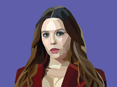 Scarlet Witch avenger elizabeth olsen illustration marvel popart portrait scarlet witch wanda maximoff wpap