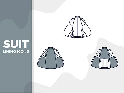 Suit Lining Icons in Outline Style button icon iconography icons iconset outlineicon ui ux