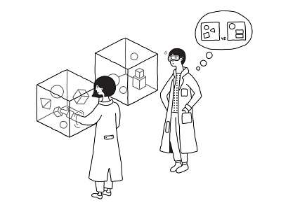 Aesthetic as science illustration science vector