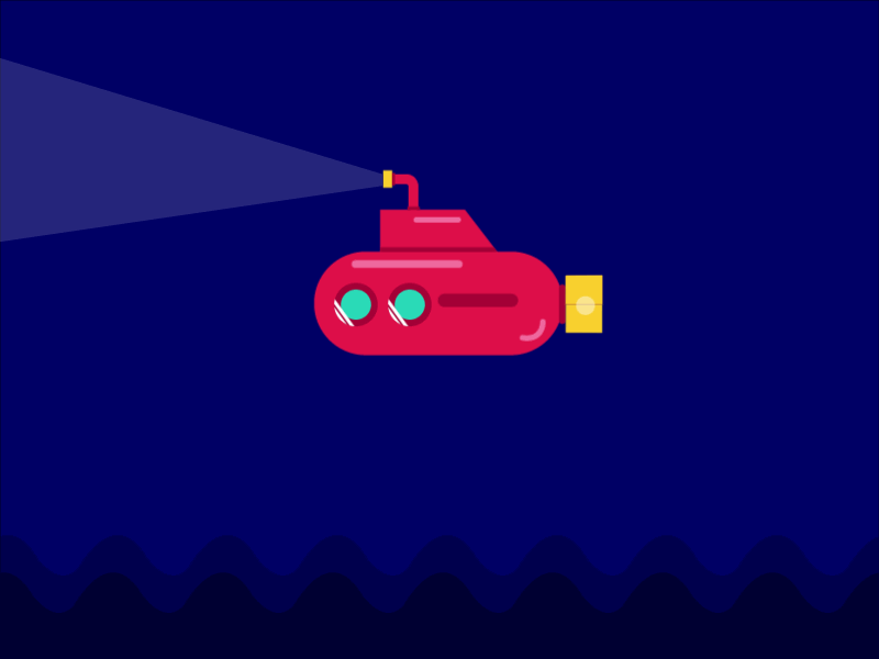 Submarine 2d animation adobe adobe illustrator after effect after effects animation animation 2d firstshot flat followers gif gif animation gifart illustration inspiration minimal minimal art sea shots simple submarine