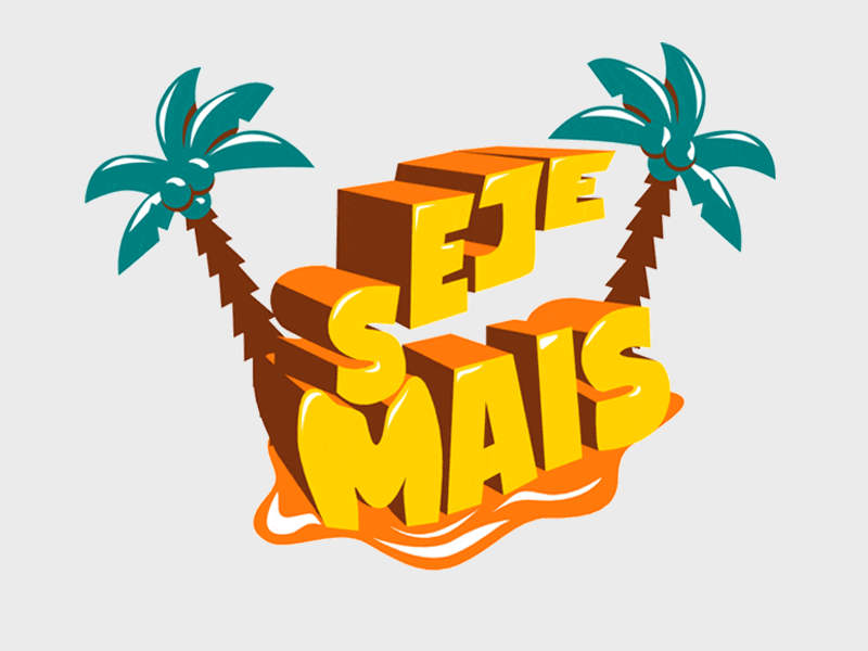 Seje Mais animation 2d beach customtype handlettering illustration lettering logo palms seje mais type typemate typography