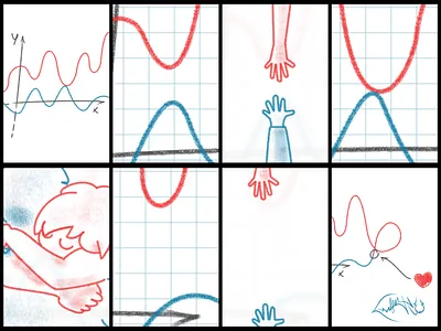 Beyond The Cartesian Axes gimp illustration love math