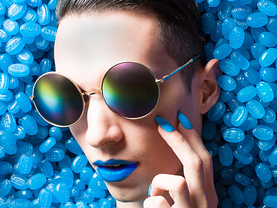 A Bath Full of Luden's blue fashion photography photography branding set design surreal whimsical