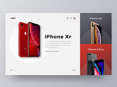 E-commerce Homepage Design for Estore best best design best designers e commerce interaction design iphone x ui userexperiencedesign userinterfacedesign ux