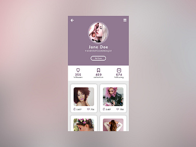 Daily UI #006 User Profile dailui daily challange user profile