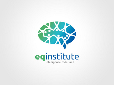 Eq Institute brain logo branding design intelligence logo mind