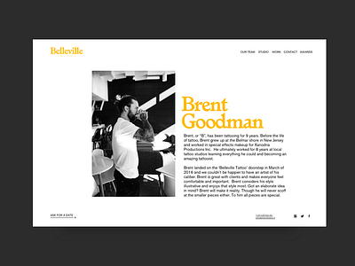 002 // Belleville Tattoo Studio bootstrap design editorial editorial design editorial layout home landing page product responsive type typography ui ux web web design