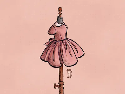 Precious dress fashion illustration inktober 2018 precious