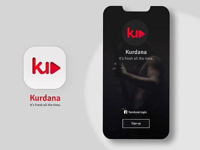 Kurdana - Music app login app headui login page music app