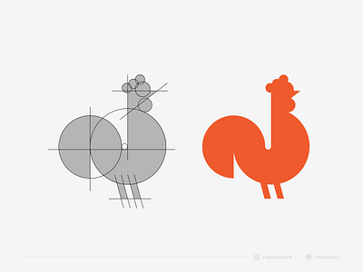 Rooster Logo apps branding chiken design dribbble icon illustration logo rooster ui ux vector