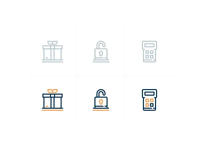 Outline Icons 2d flat icon illustration line outline