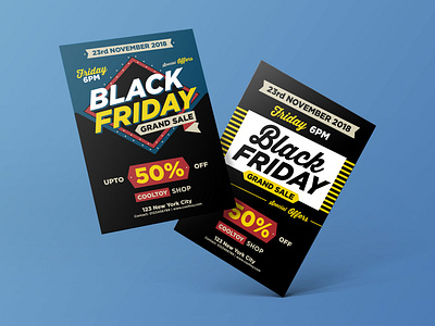 2 Free Black Friday 2018 Flyer Design Templates black friday black friday 2018 black friday flyer flyer flyer design flyer template free flyer freebie