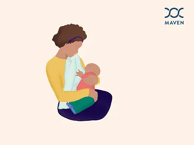 Nursing Mother / Maven Clinic Inspired Illustration design illustration maven maven clinic procreate product design