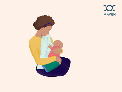 Nursing Mother / Maven Clinic Inspired Illustration design illustration maven maven clinic procreate product design