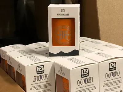 Breck All-Purpose Tumblers barware beer breckenridge made in virginia packaging