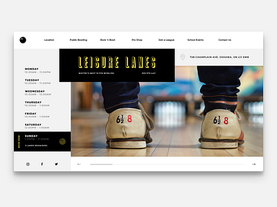 Proposal concept for a local bowling alley concept dailyinspiration dailyui landingpage redesign ui uidesign uiux ux uxdesign web design webdesign webdesigner webdeveloper website