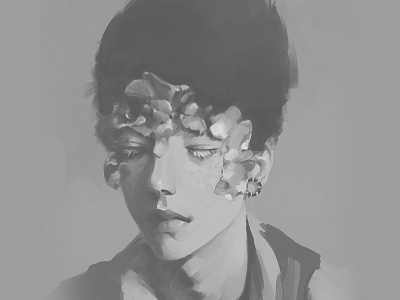 素描头像 插图