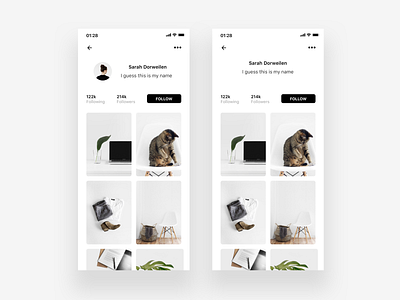 User Profile - Redesign app app concept clean concept dailyui dailyui 001 framer illustration landing page layout minimal minimalism photo profile ressource typography ui unsplash user ux