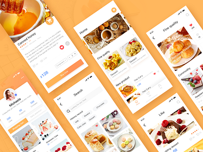 Food application lens collection ps ui ux 动画 卷筒纸 向量 品牌 商标 应用 插图 活版印刷 设计