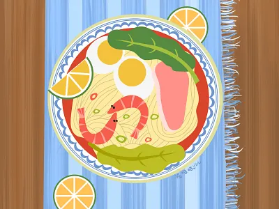 noodle food photography illustration