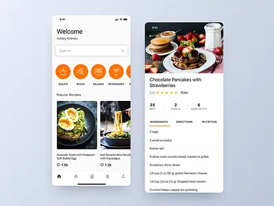 Food Recipe App app ceffectz design food app ios mobile recipe app ui uiux ux