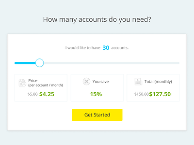 Pricing/Account Slider account blue design graphic hide.me illustration pricing page pricinig scale secure slider ui uidesign ux vpn