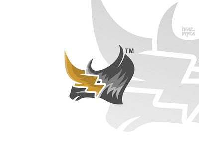 Thunderhino animal brand branding brandmark character energy icon identity illustration logo logogram logomark mark rhino rhinoceros sale symbol thunder vector wild