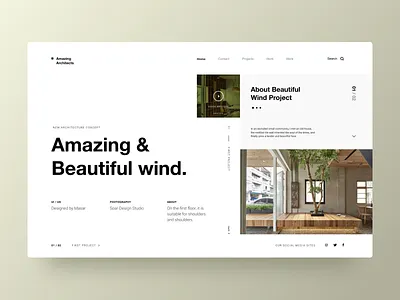 Typography UI — Project 72 clean design designer interface landing page layout minimal minimalistic page typography ui uidesign uiwebdesign userinterface ux web web design webdesign webpage website