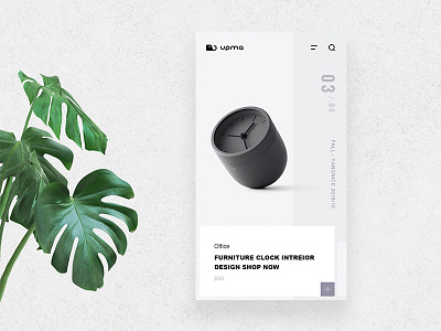 Furniture office clock app design ui