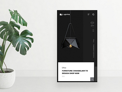 Furniture office chandelier app design ui