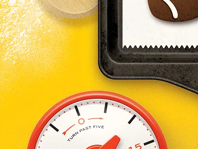 Baking peek baking cookies football illustration kitchen spoon texture timer