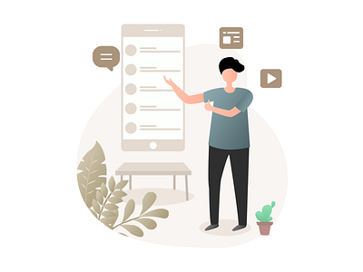 Flash screen illustration ui 插图