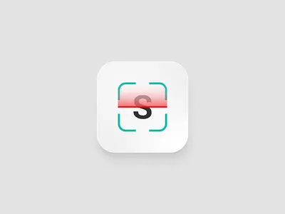 Scan App Icon app app icon barcode document icon qr red scan turquoise ui ux