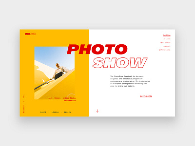 Photo exhibition website homepage homepage photo ui uidesign webdeisgn website