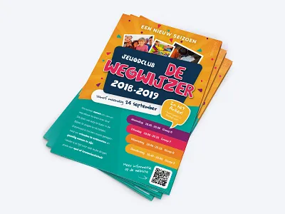 Flyer Invitations Kids Club art club club flyers colorfull design flyer invention kids typography